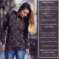 Preview: Bio French Terry mit Überbreite (Stoffbreite ca. 180 cm): Eigenproduktion  Red velvet blossom - von Graustufen-Stoffe